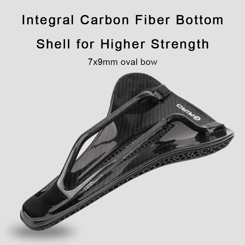 RIRO Bicycle Carbon Fiber Saddle Ultra-Light 3D Printing Highway MTB Racing Saddle Bicycle Cushion Seat Accessories