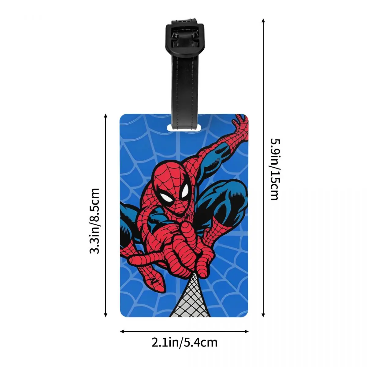 Spider Spiderman Spiderverse Superhero Gel Travel Accessories Portable Label Holder Baggage Tag Name ID Address for Women Gifts