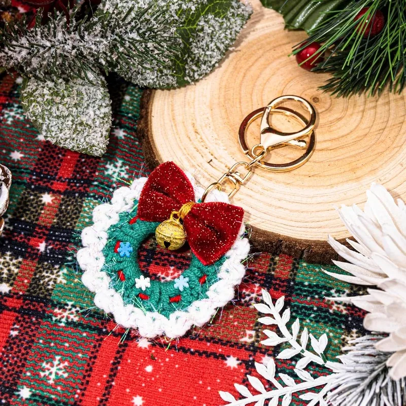 Festive Christmas Keychain Set -Cute Stocking Stuffers Bag Charms for Women,Tree&Handbag Decor Gifts for Friends/Daughter/Sister