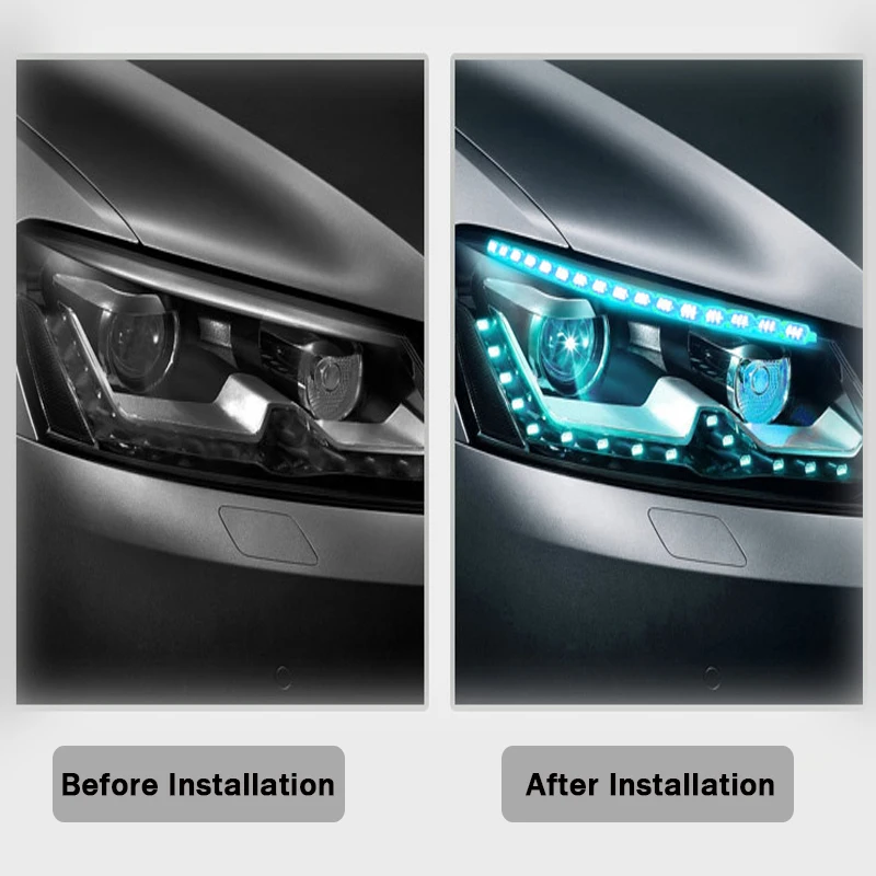 HDOZTOJI 2 Luces LED DRL Transparentes Para Esquina De