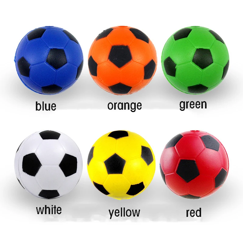 6/10pcs Outdoor Sport 4CM White Kids Color Mini Soccer Kids Toy Sponge PU Jump Ball Pressure Ball Party Game Boy Toy Stress Ball 3