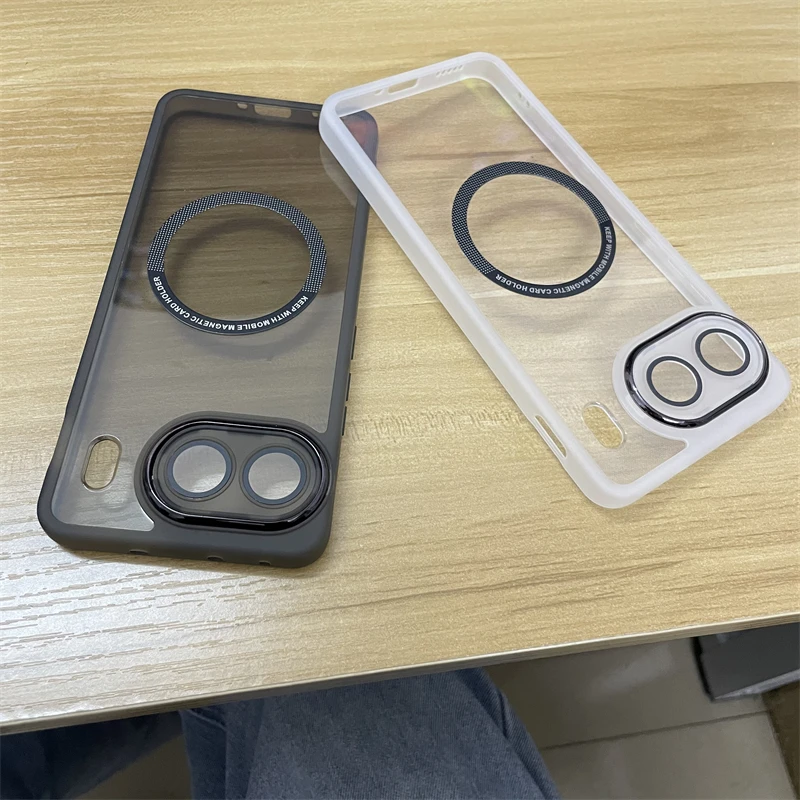 Magnetic Soft Silicone Transparent Case with MagSafe and Camera Protection