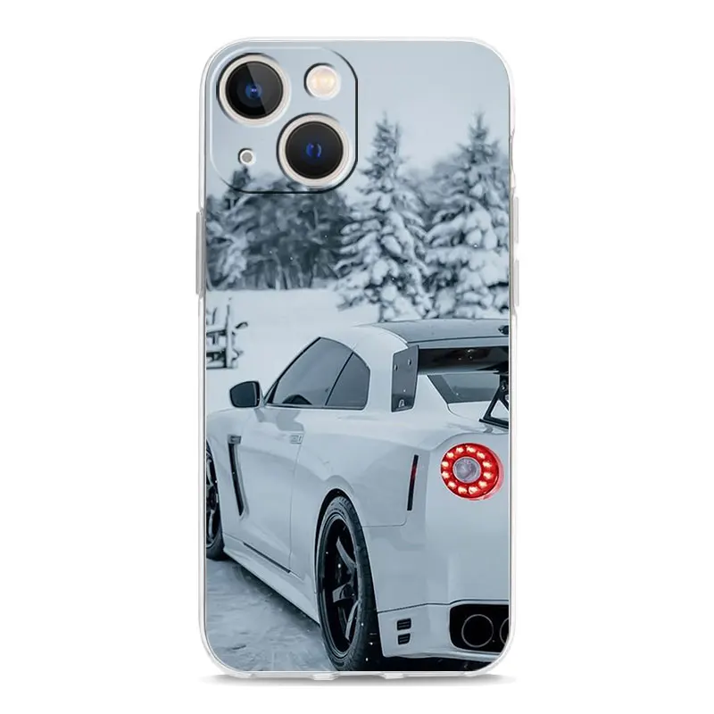 Luxury GTR Sport Car Clear Silicone Phone Case Cover