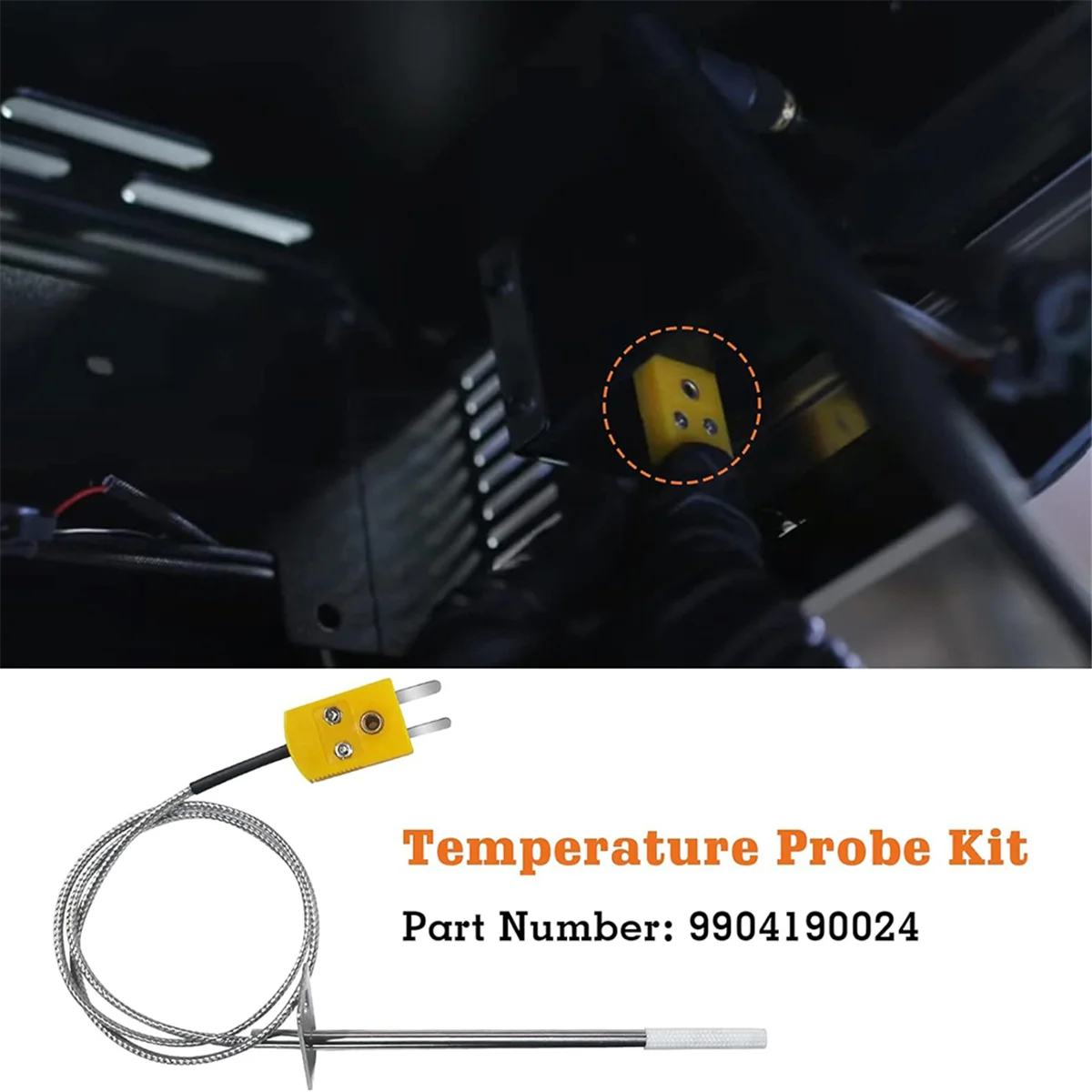 Temperature Probe Kit Replacement,for Masterbuilt Gravity Series 560/800/1050 XL & Digital Charcoal Grill+Smokers Rare