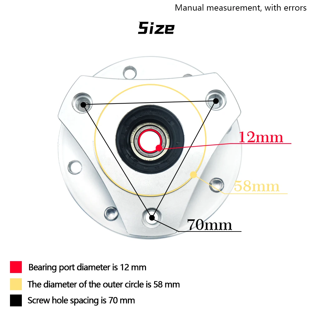 Front Rim Wheel 70MM Disc Brake Hub 12&times;3J motorcycle brake disc For Honda Ruckus Zoomer Af58 GY6 Maddog Taotao Scooter