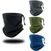 Fleece Scarf Drawstring Fleece Neck Sleeve Scarf Men Balaclava Neck Warm Winter Windproof Tube Scarves for Face Snowboard Ski
