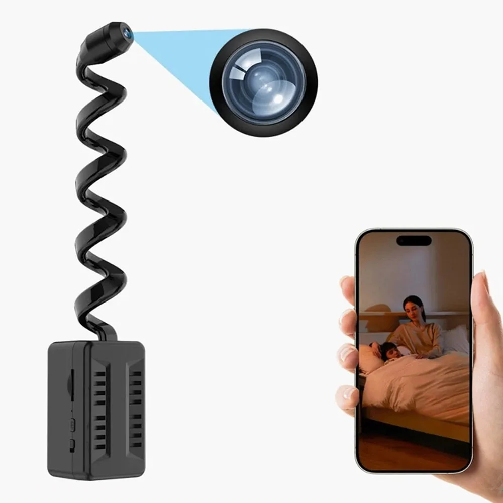 Compact 1080P HD Wireless Camera with Night Vision for Home Security and Smartphone Integration