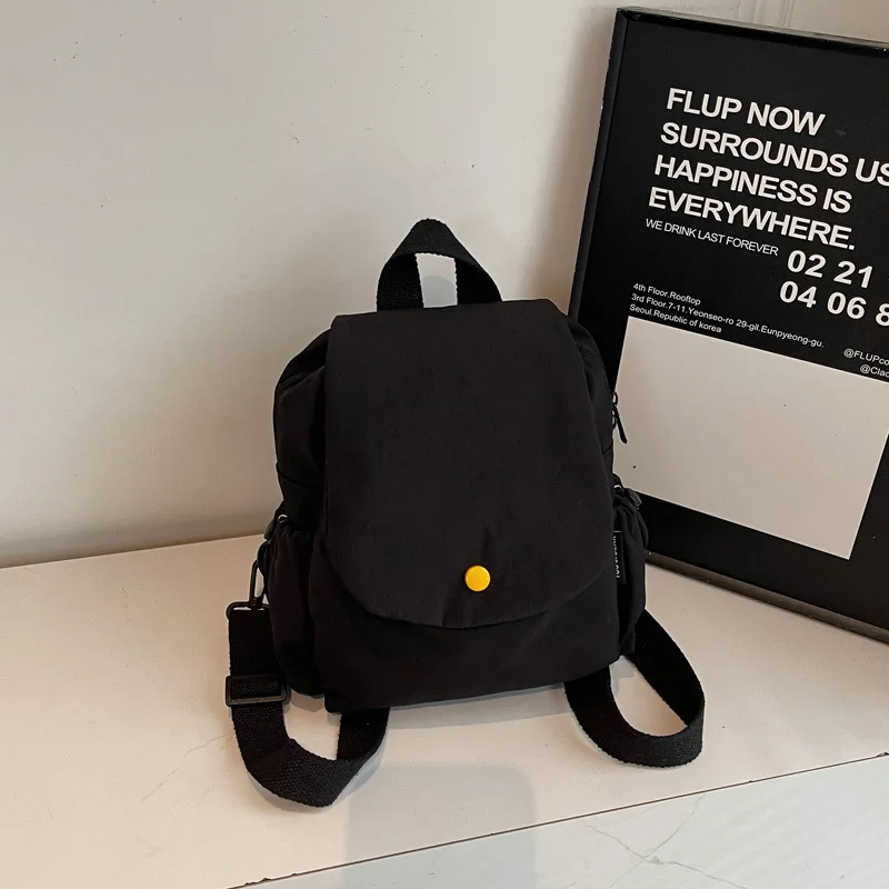 Japanese Simple Lightweight Backpack for Women New Autumn Textured Casual School Bag Travel Backpack College Student Bookbag 1