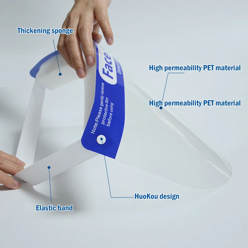 Lot de 10 Écrans Faciaux Anti-Buée Réutilisables - Protection Complète