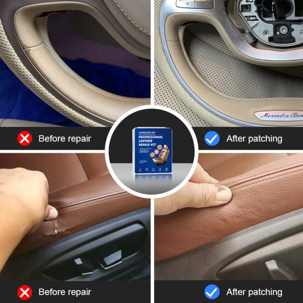 Color Leather Repair Tool Kit Repair Leather Burns Scratches Abrasion Aging And Cracks Cream leather repair gel leather repair kit
