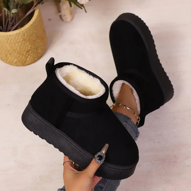 Real Sheepskin Wool Low-cut Warm Comfortable Shoes Women Fashion Short Shoes 2025 New Winter Warm Boots Fur Ladies Snow Boots - Image 4