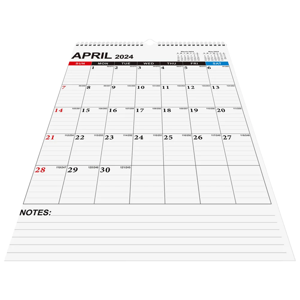 

English Wall Hanging Calendar Yearly Planner Sheet Memo Pad To Do List Agenda Schedule Organizer Check List Home Office