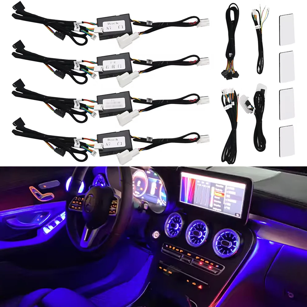 For Mercedes Benz LED Ambient W205 2015-2018 X253 GLC 2015-2019 3 Color ...