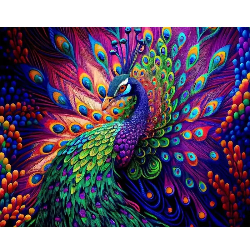 

Sunature Full Diamond Painting 5D Diamond Art AB Square Round Peacock Diamond Painting Kits