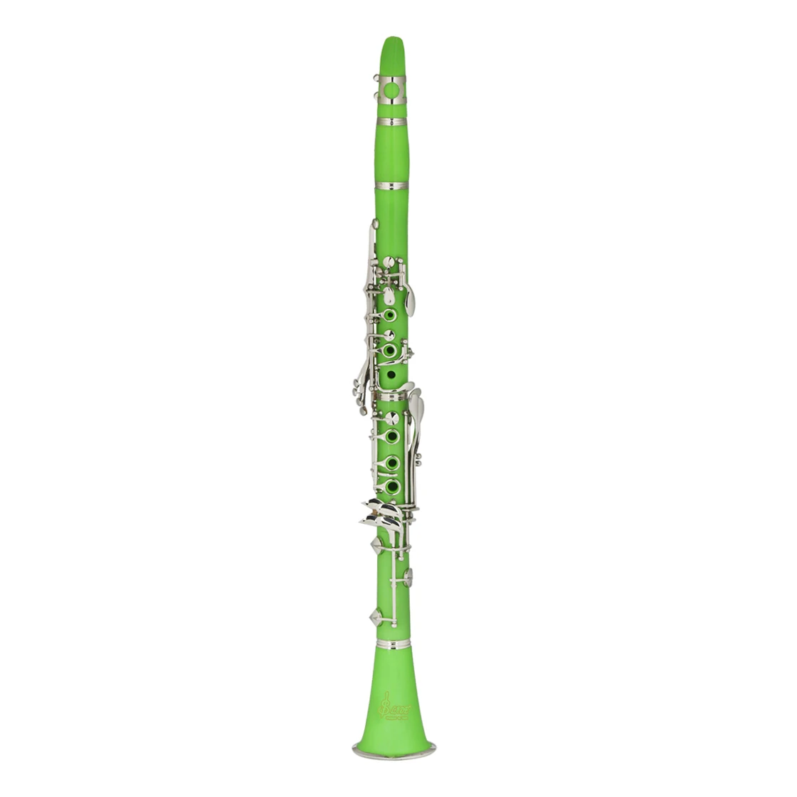 SLADE Clarinet 17 Key Falling Tune B Green Clarinet ABS Silver Plated Silver Key Bakelite Material with Accessories