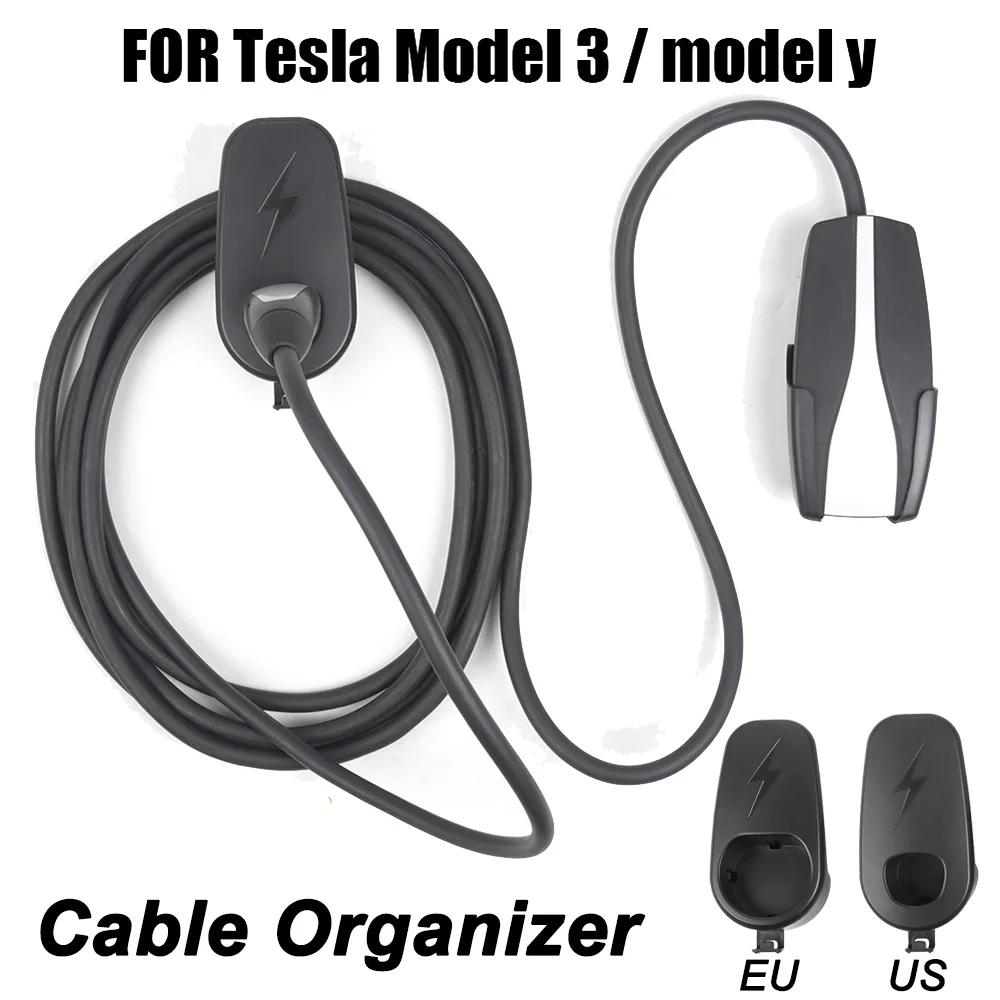 EV Charging Cable Organiser For Tesla Model 3 Y/X/S Type 2 Wall Mount Cable  Holder For Charger Wallbox Charging Station Parts - AliExpress