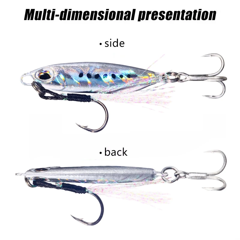 12/32g Metal Cast Jig Fishing Lure Hard Bait Bass Fishing Baits Tackle Slow Pitch Lure Slow Jigging Sea Saltwater Lures Pesca