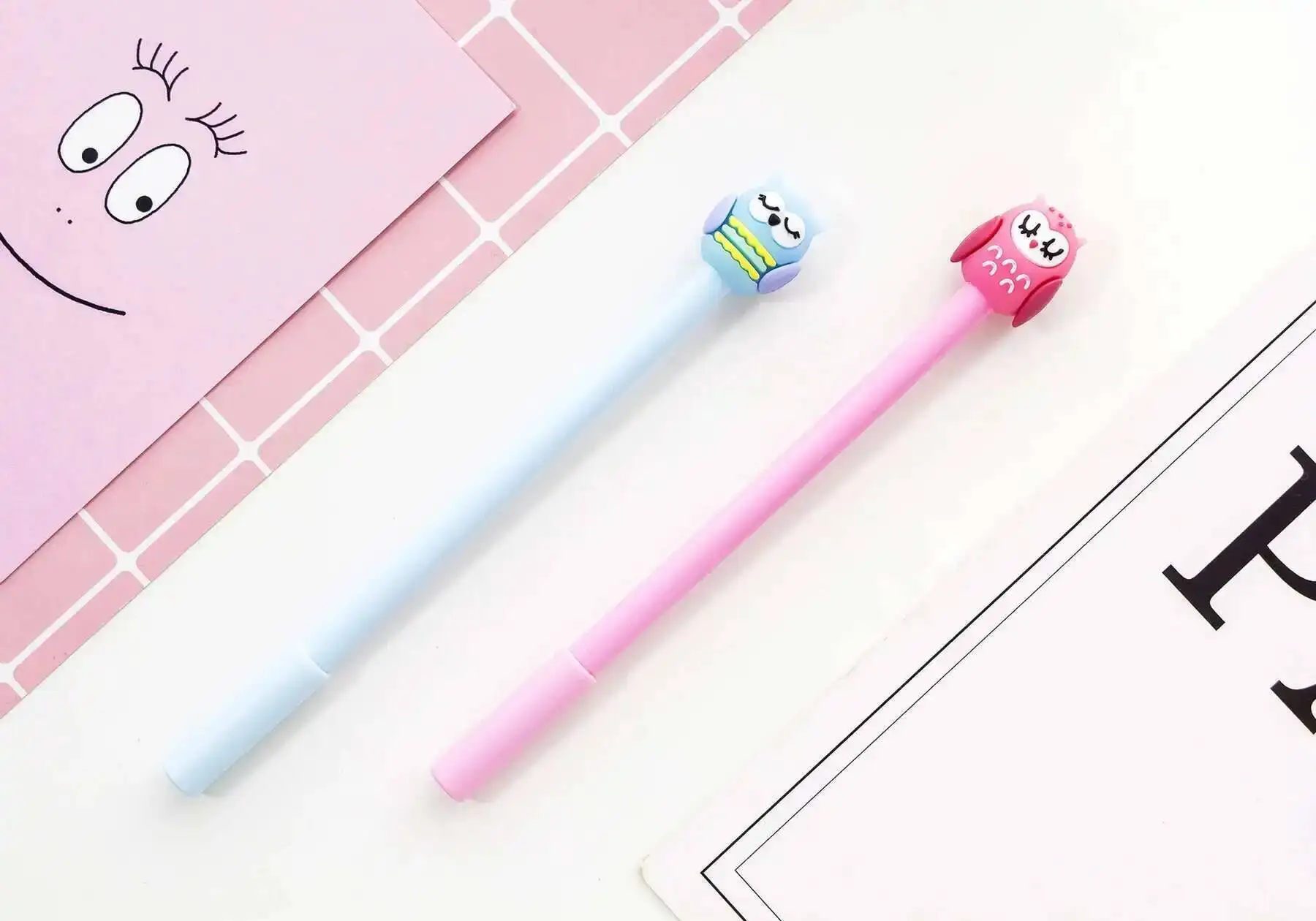 1 Stück Lytwtw's Cartoon Kawaii süße Eule kreative Schule Büro koreanisches Briefpapier süße hübsche schöne lustige Vogel Gelstift – Detail 18