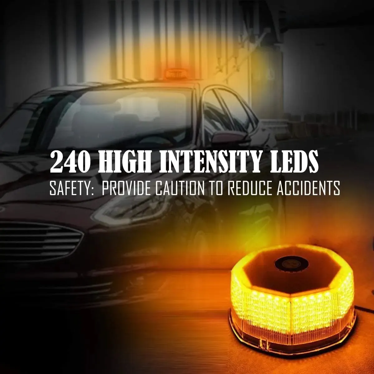 Torcia Da Tetto Auto 240 LED Blu - Luci Stroboscopiche Per Emergenze E Veicoli Di Soccorso - Foto 13