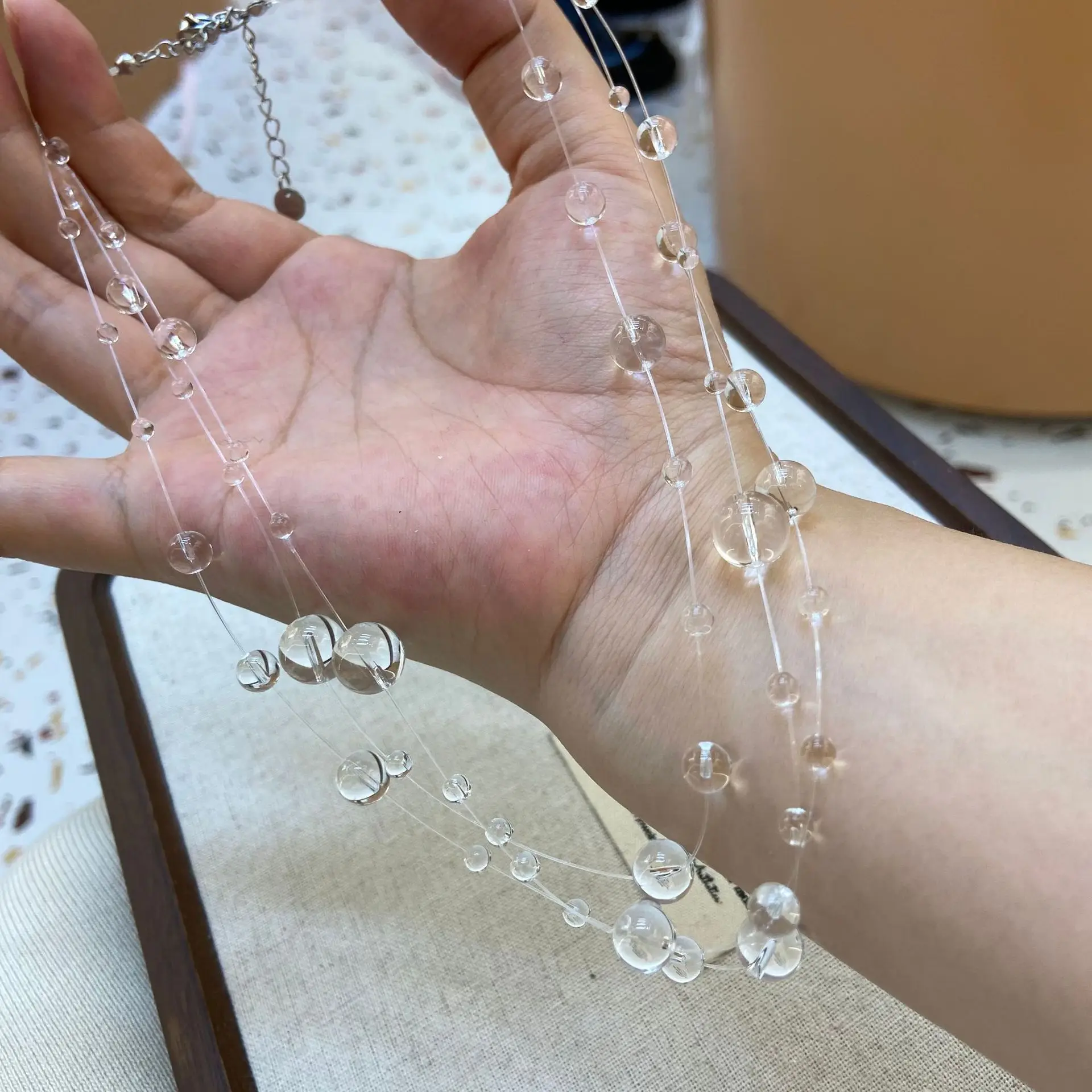 ネックレス・ペンダント Clear Dewdrops Necklace Necklace Dew Drop 24