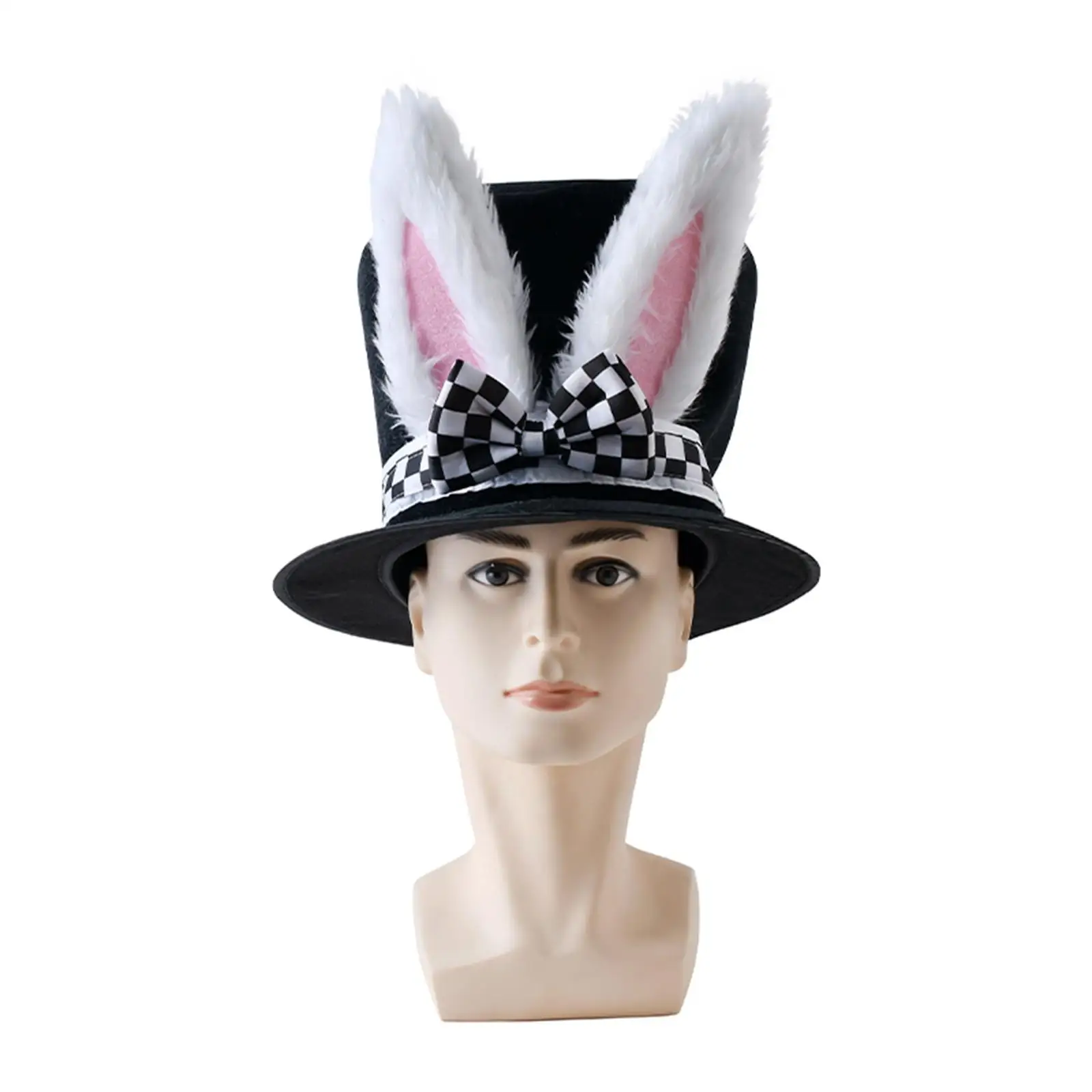 Kids Men's Adult Black Velvet Bunny Ear Top Hat Fashionable Premium Quality Decorations Costume Holiday Hat Comfortable Cute cosplay costume