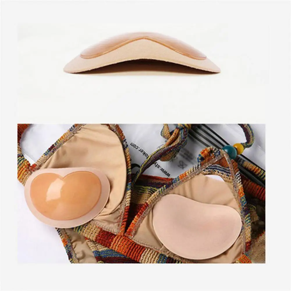 

Swimsuit Bikini Padded Paste Small Bust Thicker Padding Breathable Insert Sponge Bra Self-adhesive Invisible Chest Pads