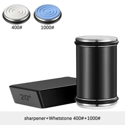 Magnetic Rolling Knife Sharpener with Diamond Sharpening Stone and Adjustable Angle Roller - Sharpener (SET-C)
