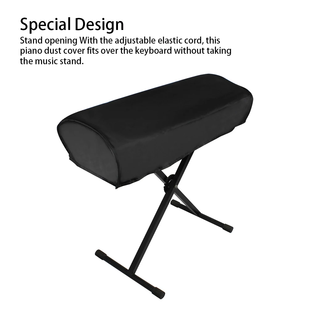 Piano Keyboard Cover Piano Keyboard Covers 61-key Electronic Piano Keyboard Dust Cover Bags Cases Covers Stretchy Water-resistant Dustproof Canvas Foldable Home