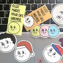 11 pçs/set coreano dos desenhos animados smiley rosto adesivos de carregamento do telefone tesouro computador planejador decalques kawaii papelaria adesivo pegatina