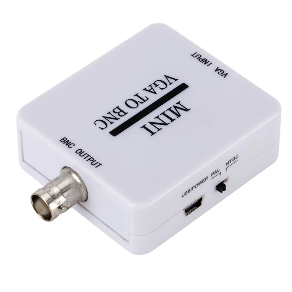 Vga Cable Adapter Grwibeou VGA to BNC Video Converter Box Composite Mini HD VGA to BNC Adapter Convertor Digital Switcher Box For HDTV Monitor