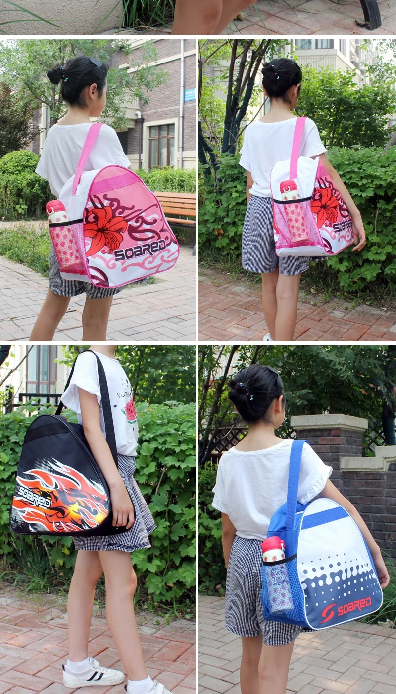 3 Layers Breathable Waterproof Portable Carry Storage Shoulder Bag Case for Kids Roller Inline Skates Ice Skating Handbag