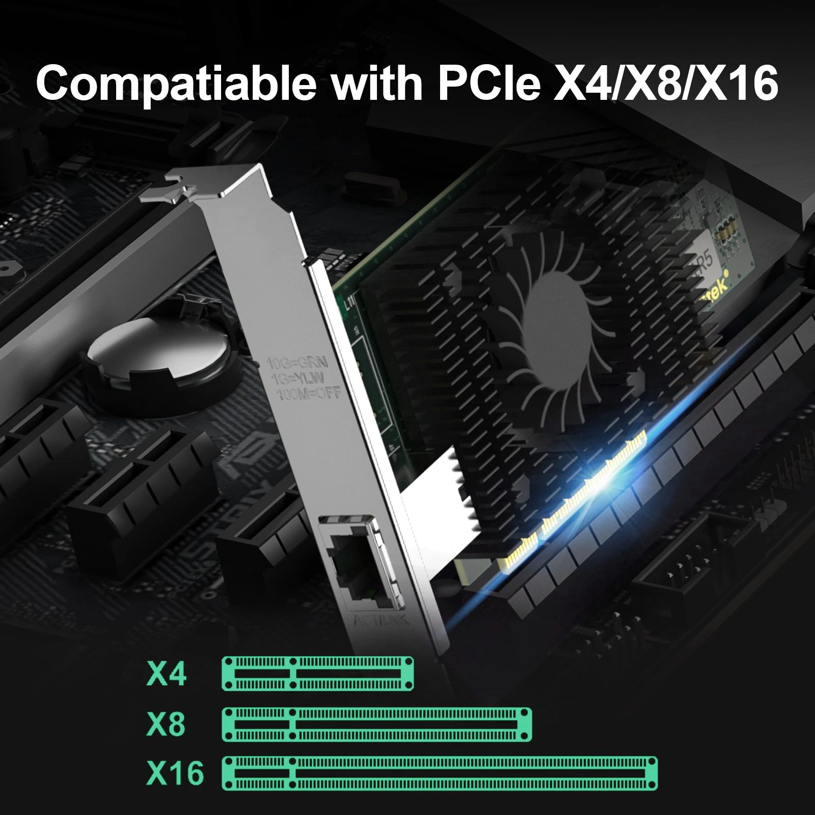 売れ筋新商品 10G PCI-E NIC ネットワークカード シングルSFP ポート 