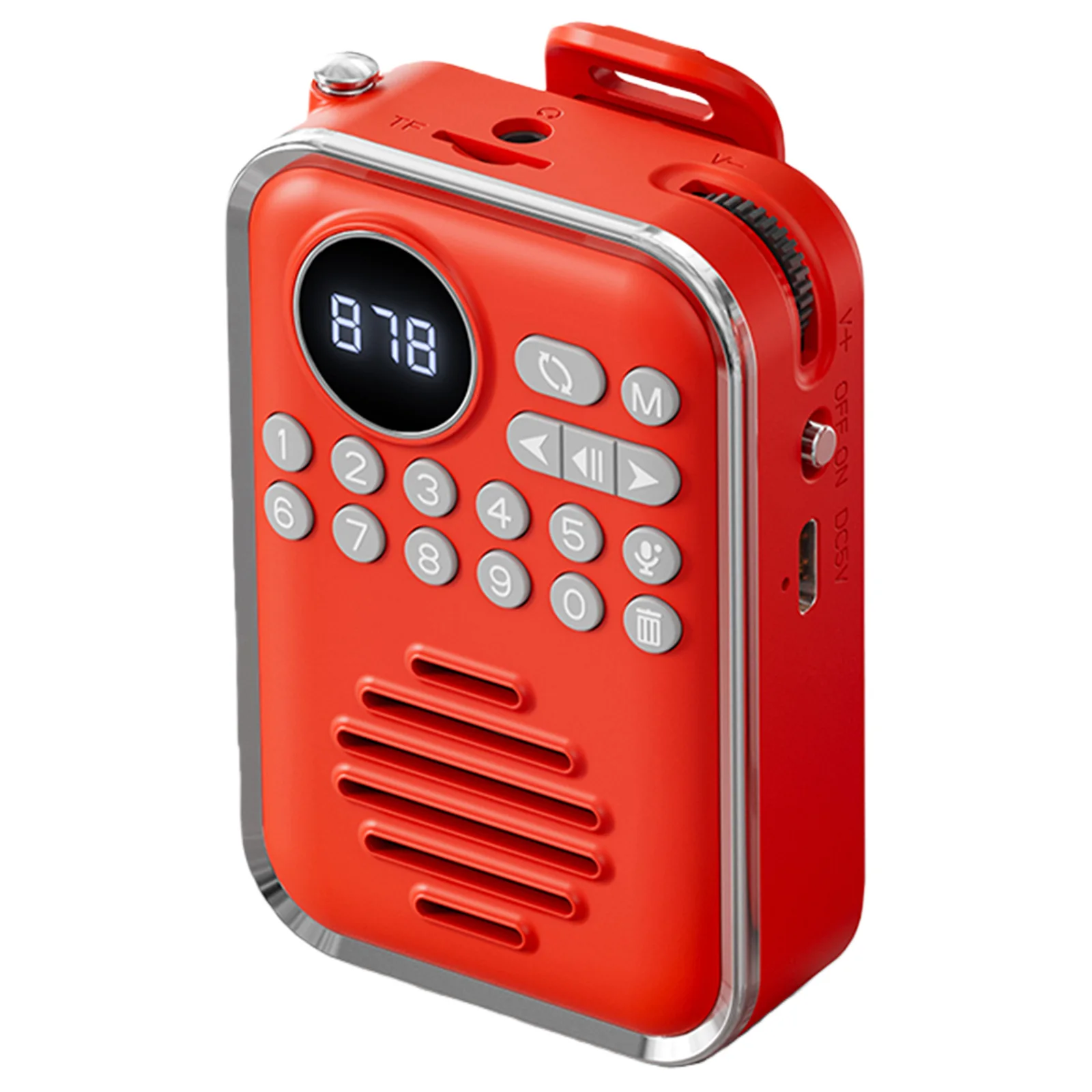 400mAh 충전식 배터리가 장착된 휴대용 라디오 캠핑 조깅 걷기용 개인용 휴대용 미니 라디오 멀티 모드 재생