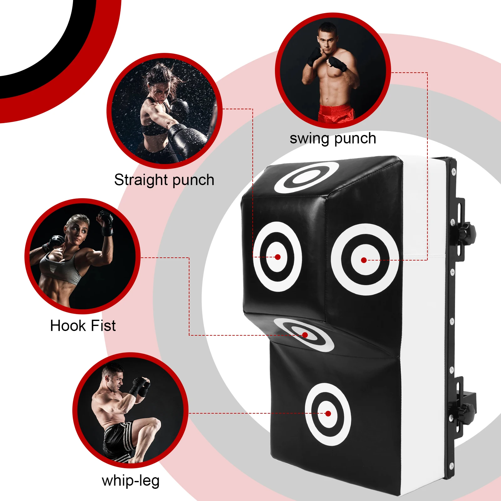 Wall Mount Uppercut Aiming Point Sandbag with Marking Points Bar Boxing Bag High Density Foam for Adults Bedroom/Living Room/Gym