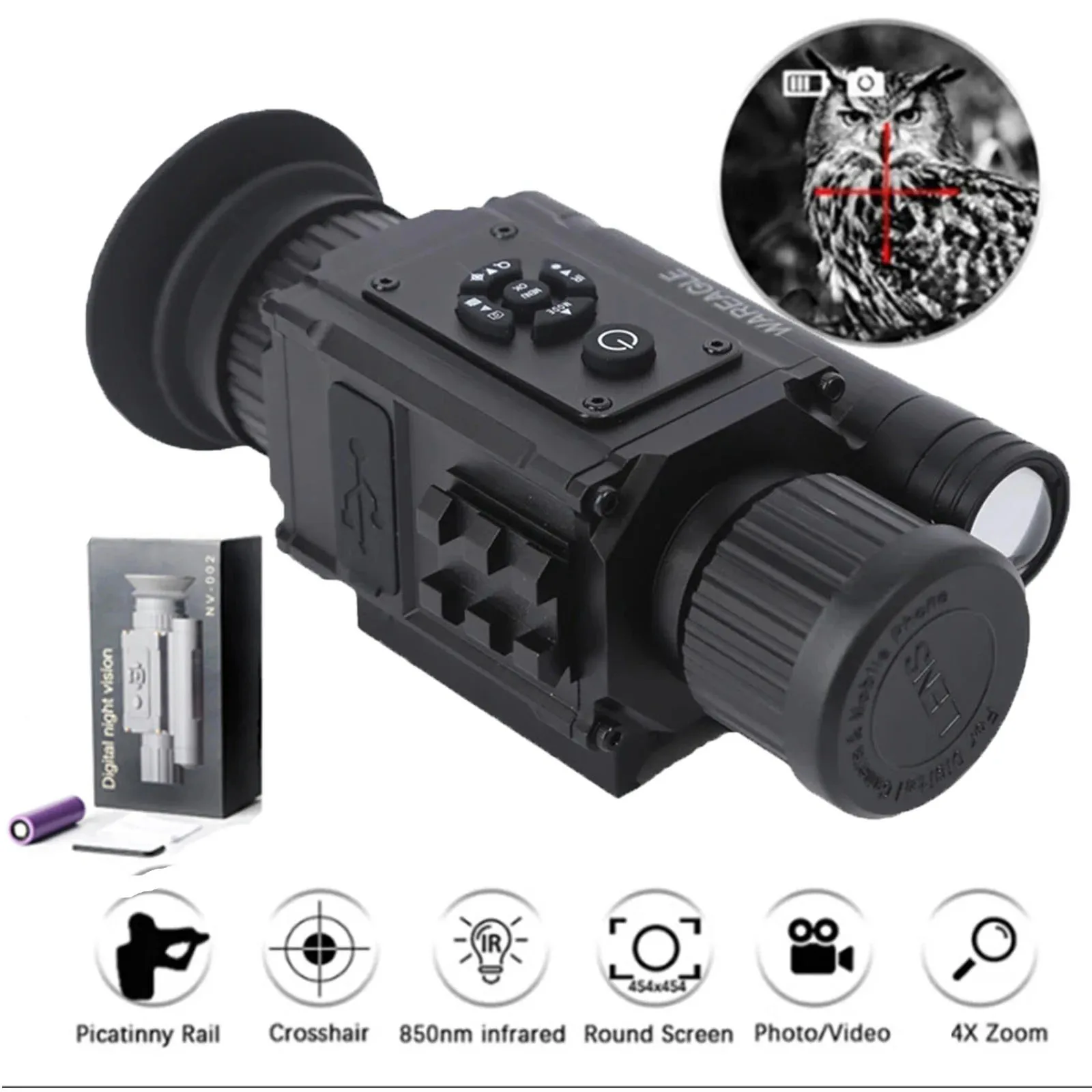 Digital Night Vision 1080P videocamera monoculare a infrarossi modalità immagine multipla mirino da caccia mirino notturno telescopio