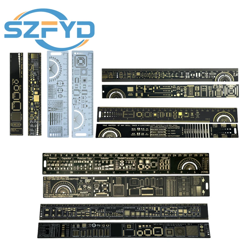 Multi-Functional PCB Ruler - Precision Measuring Tool for Electronic Components