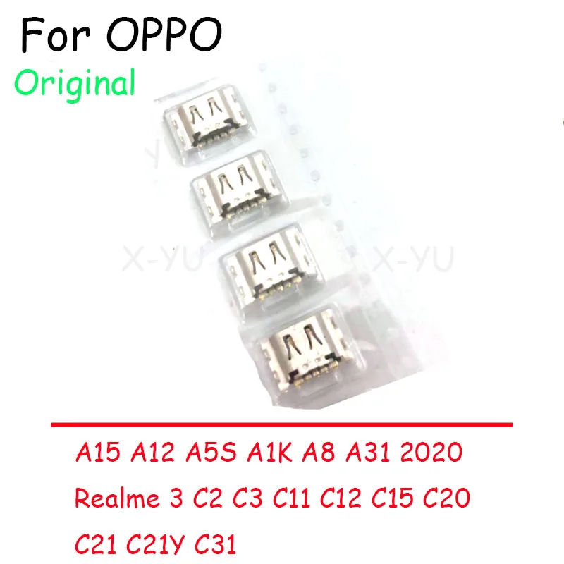 

500PCS For OPPO A15 A12 A5S A1K A8 A31 2020 Realme 3 C2 C3 C11 C12 C15 C20 C21 C21Y C31 USB Charging Charge Port Dock Socket