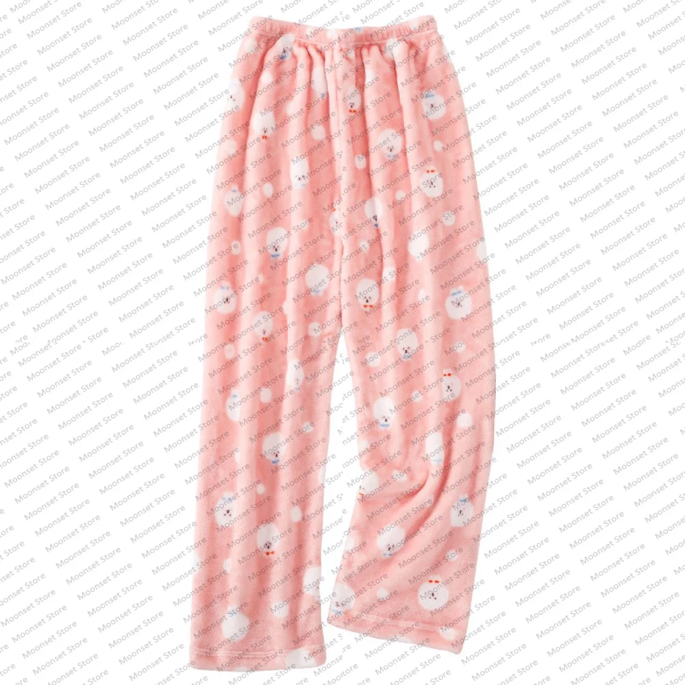 Autumn And Winter Fairy Warm Pants Lazy Person's God Pants Warm Flannel Home Pants Pajama Pants Women's Casual And Comfortable_ecoleips.com