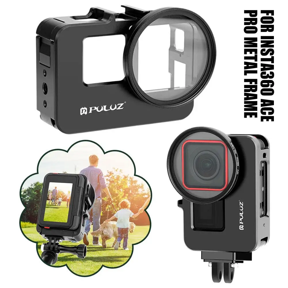 Insta360 Ace Pro / ACE 메탈 래빗 케이지 어댑터 거치대 필터 프레임 커버 액세서리, 렌즈 금속 보호 G0U2