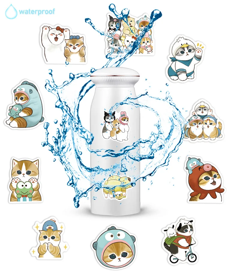 100 Stücke Kawaii Katze Cartoon Aufkleber Niedlichen Tier Aufkleber Laptop Koffer Skateboard Gitarre Telefon Cartoon Aufkleber Kind Geschenk Spielzeug – Detail 13