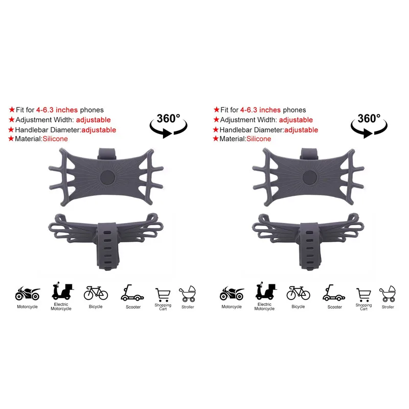 Universal Bike and Motorcycle Phone Holder Stand