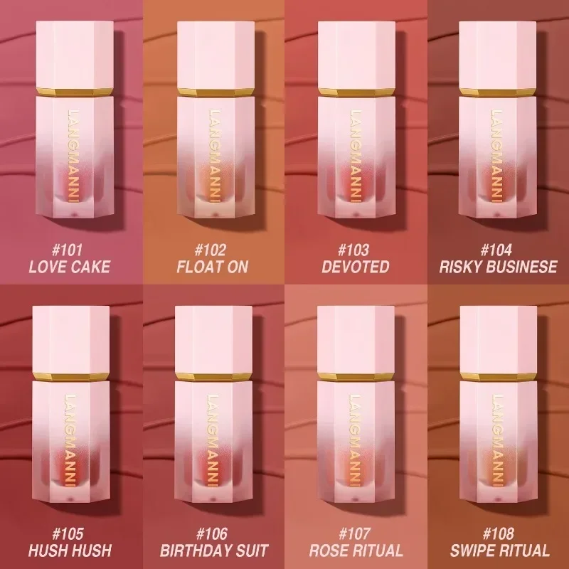 Liquid Blush 8 Colors Waterproof Multi-purpose Facial Nourishing Blush Stick Cheek Natural Blusher Korean Makeup for Women