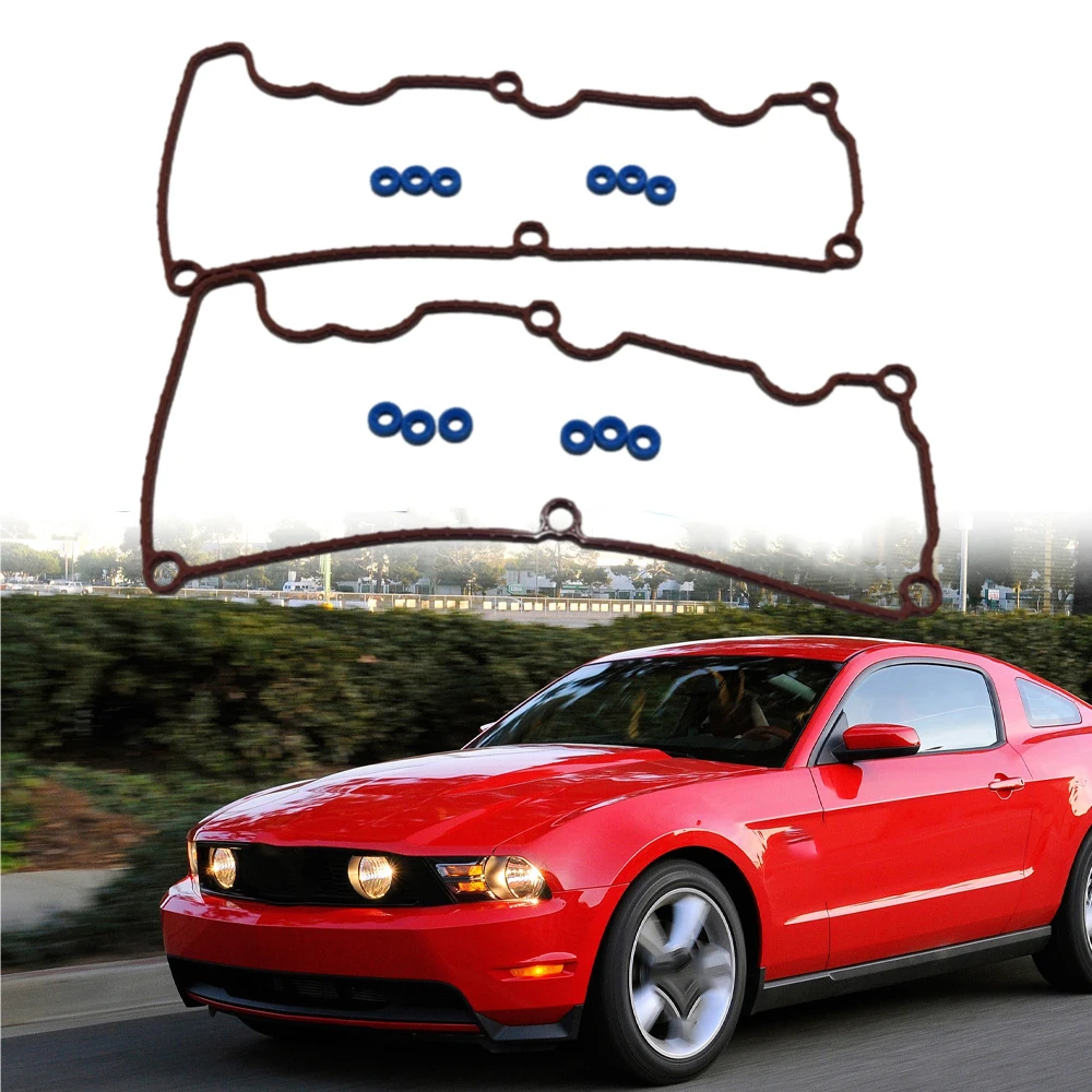 포드 머스탱 4.0L V6 SOHC 12V 2005 2006 2007 2008 2009 2010 VS50646R VS50402 용 밸브 커버 가스켓 2개와 그로밋 12개