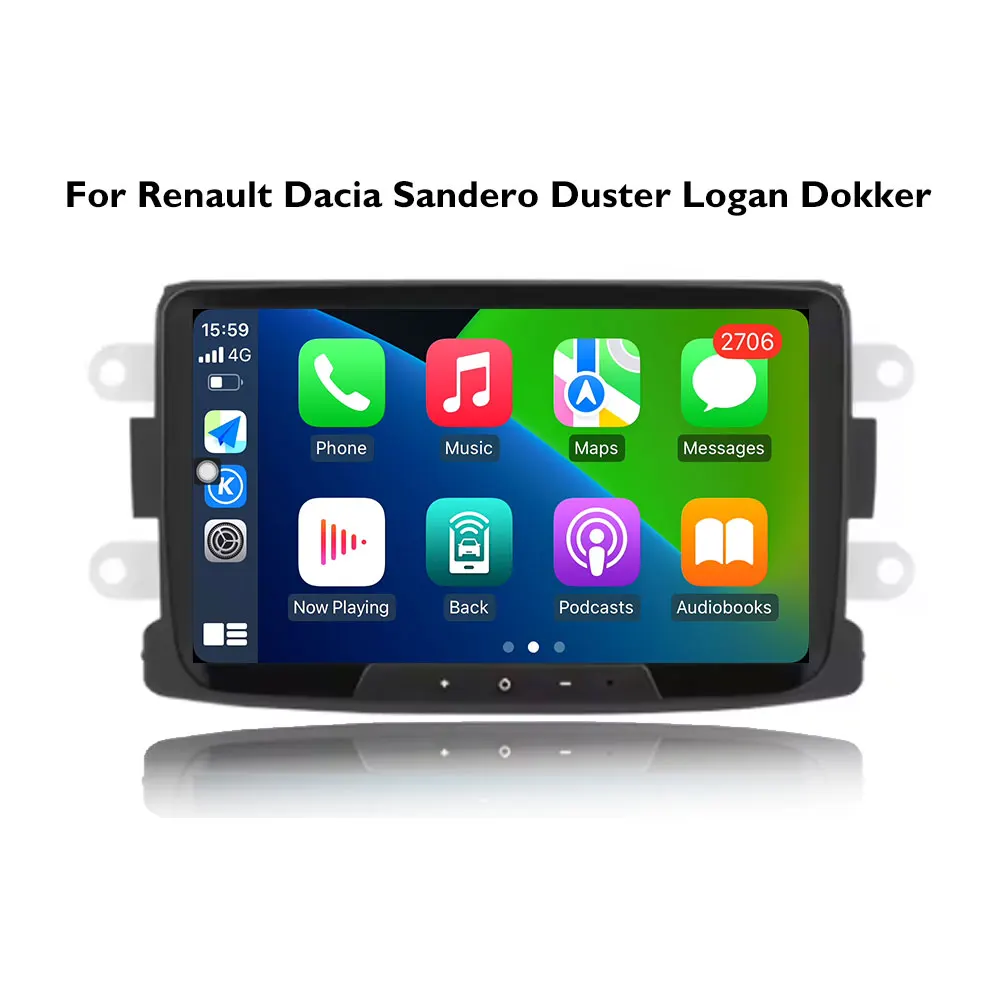 Radio Multimedia para Auto Android16 con Android Auto para Renault Dacia Sandero Duster Logan Dokker, Reproductor GPS, Navegador, Estéreo, Bluetooth, Wifi 3