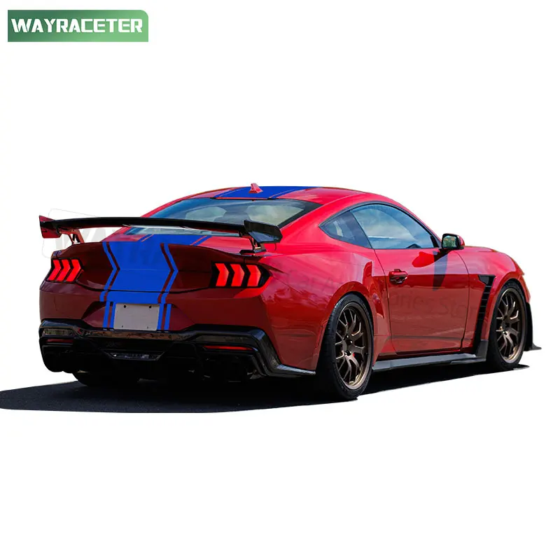 Autocollant Fibre De Carbone Pour Panneaux De Porte Ford Mustang 2024-2025 - Garniture Intérieure, Facile à Poser