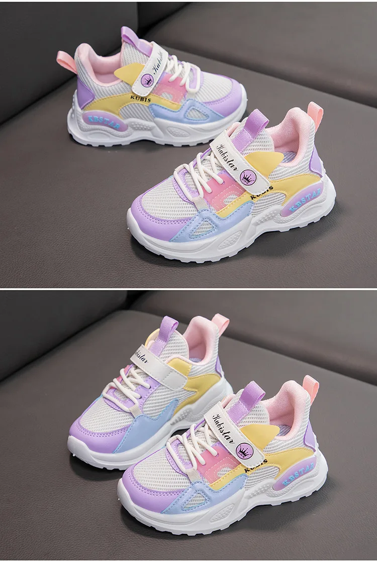2024 kinder Turnschuhe Mädchen Schule Casual Outdoor Atmungsaktive Laufschuhe Licht Weiche Tenis Rosa Nicht-slip Kinder Schuhe_voghion.com