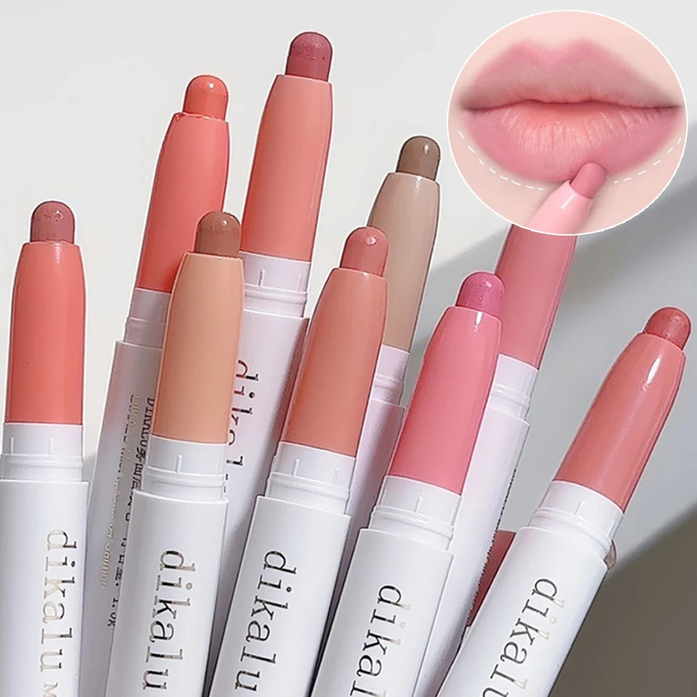 Matte Pink Lipliner Pencil Waterproof Sexy Nude Brown Red Matte Contour Tint Lipstick Lasting Non-stick Cup Lips Makeup Cosmetic 2