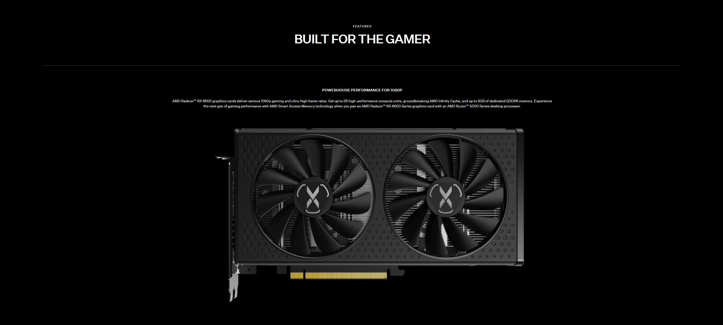 best graphics card for gaming pc XFX AMD Radeon RX 6600 NEW Core Gaming Graphics Card with 8GB GDDR6 AMD 128-bit 7nm GPU support AMD Intel Desktop Motherboard video card in computer