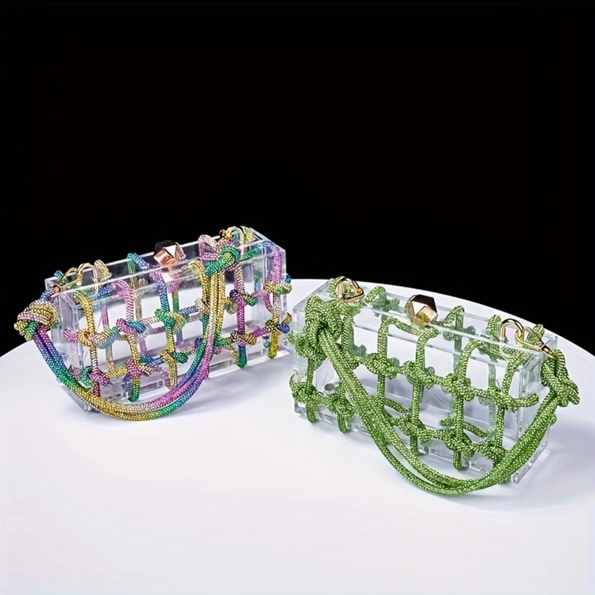 Mini Transparent Evening Bag Elegant Dinner Clutch Purse Formal Banquet Handbag Acrylic Underarm Bags For Wedding Party Prom