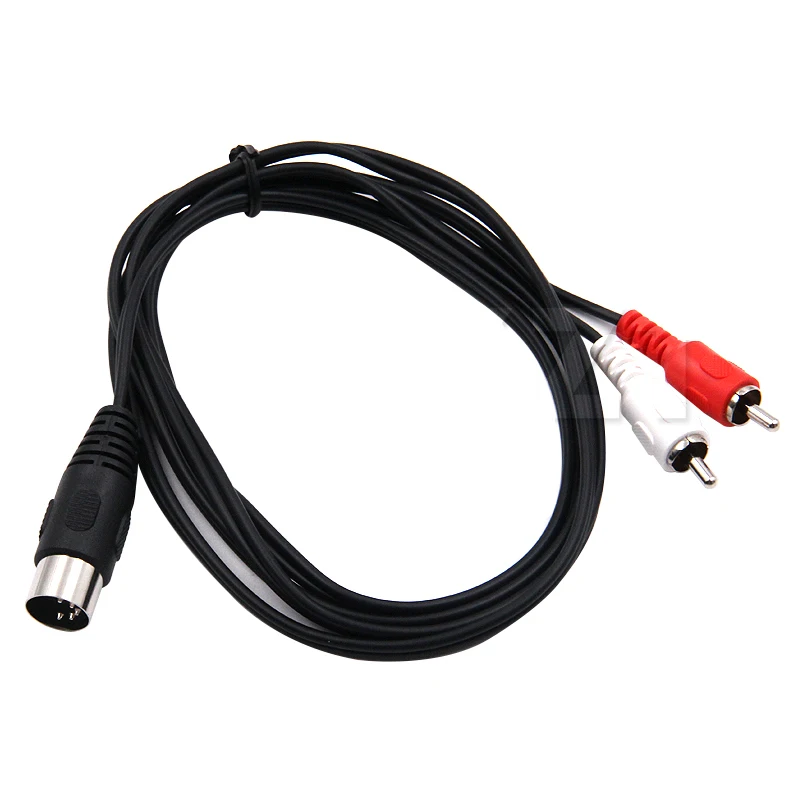 5-Pin DIN Male MIDI Cable to 2 Dual RCA Male Plug Audio Cable For Naim Quad Stereo Systems 50CM 150CM